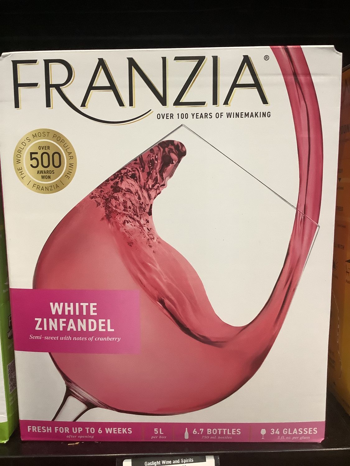 FRANZIA WHITE ZINFANDEL, 5L