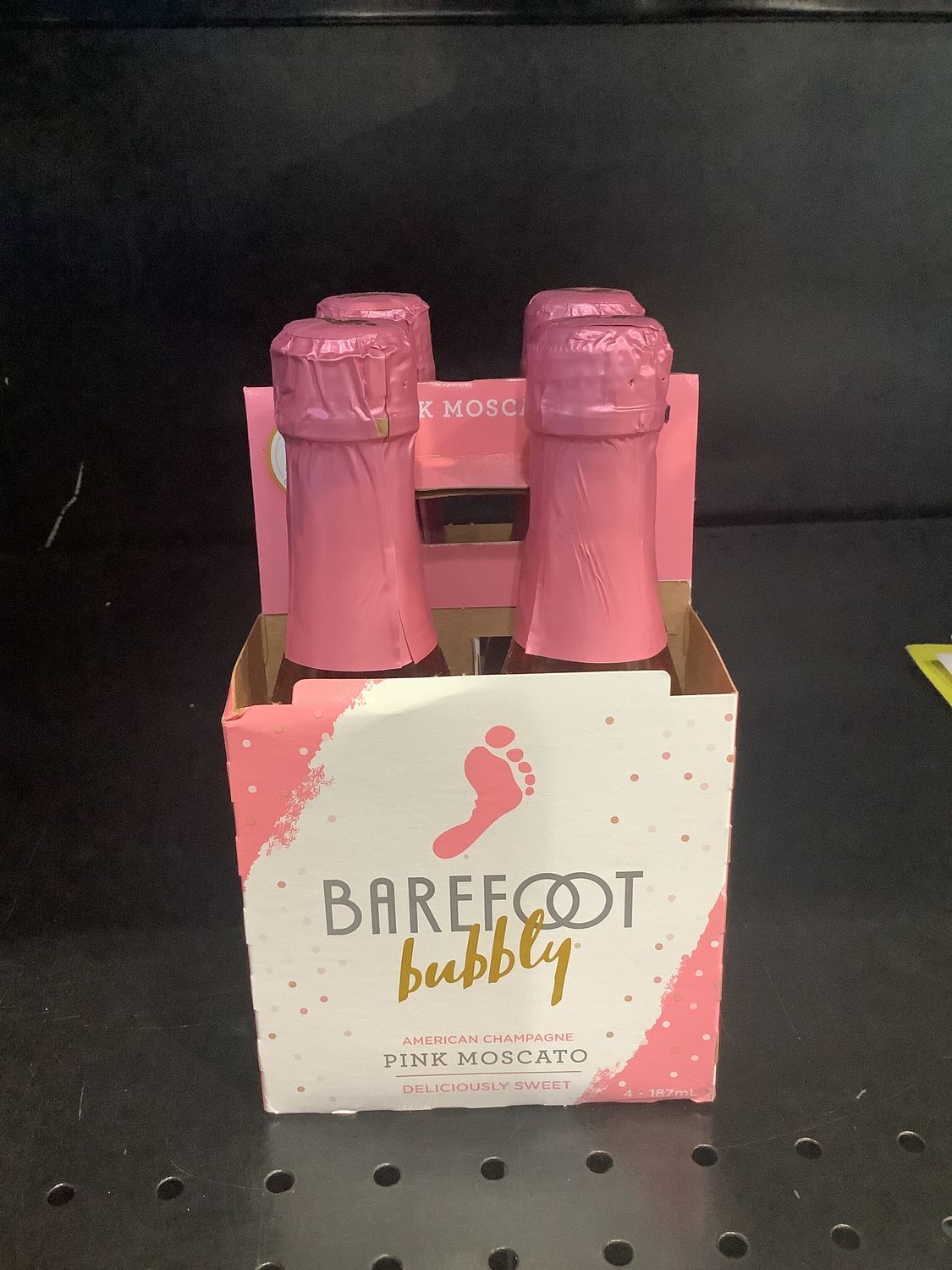 BAREFOOT BUBBLY PINK MOSCATO, 4 PACK