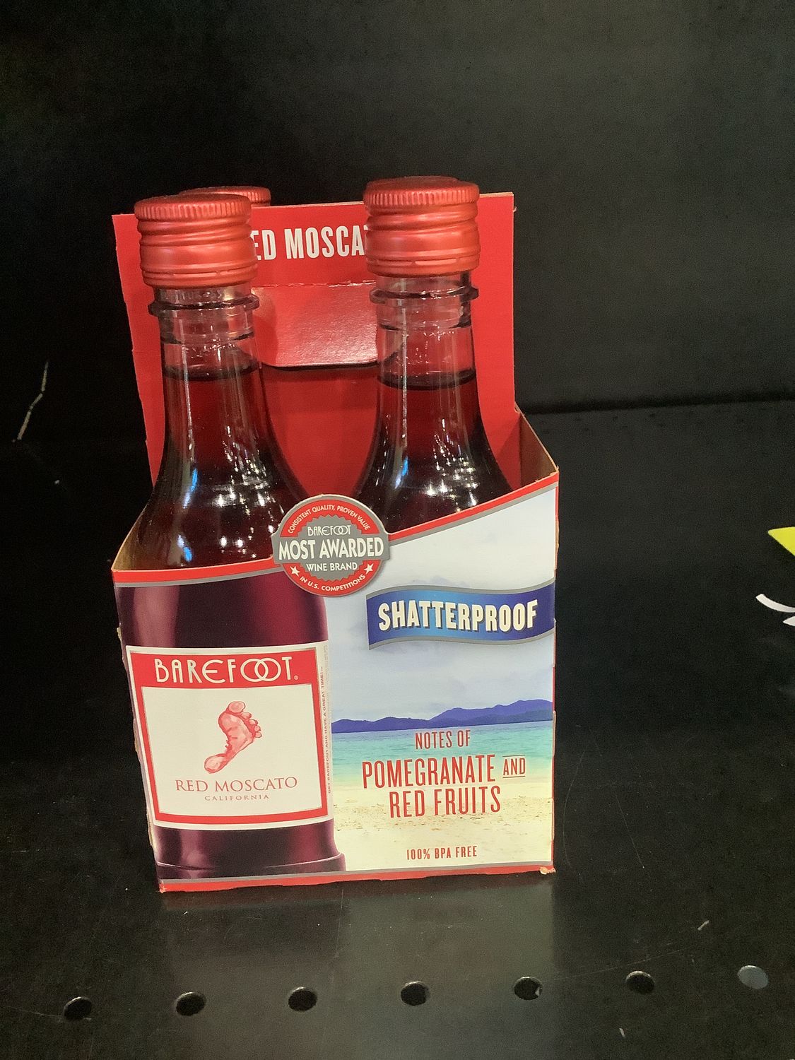 BAREFOOT RED MOSCATO, 4 PACK