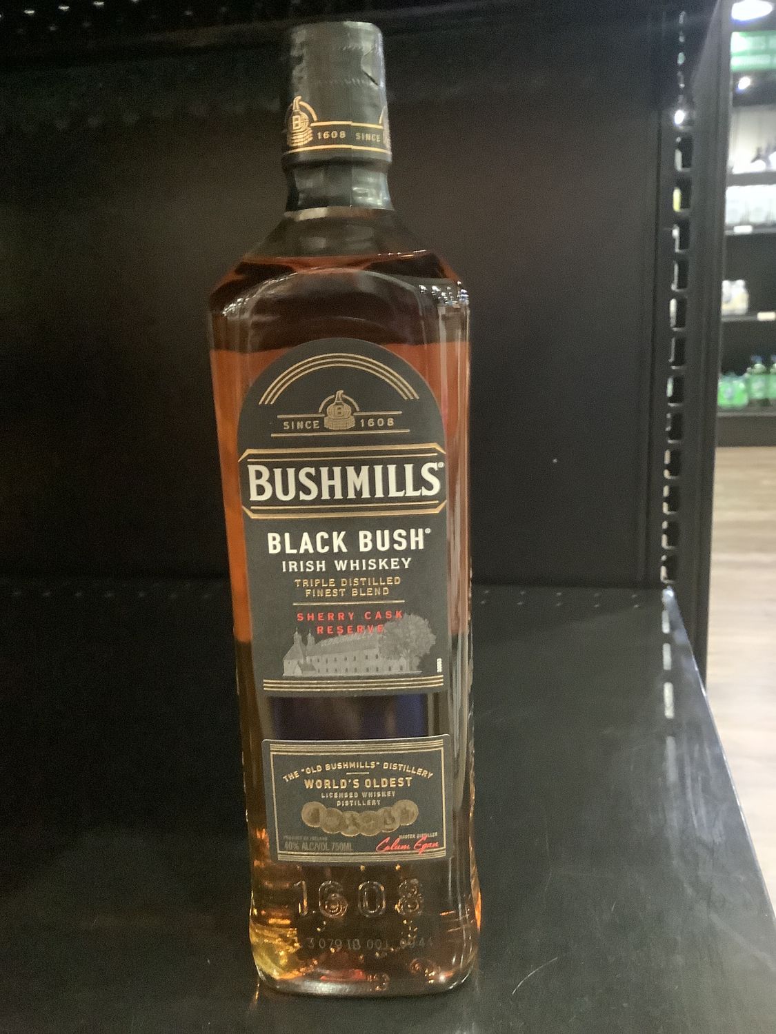 BUSHMILL'S BLACK BUSH WHISKEY, 750ML