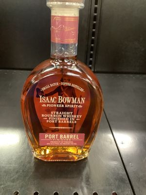 BOWMAN PIONEER SPIRIT STRAIGHT PORT CASK BOURBON, 750ML