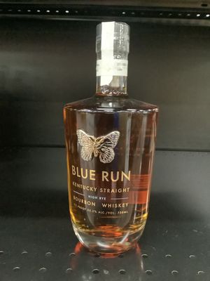 BLUE RUN HIGH RYE 4 YEAR BOURBON, 750ML