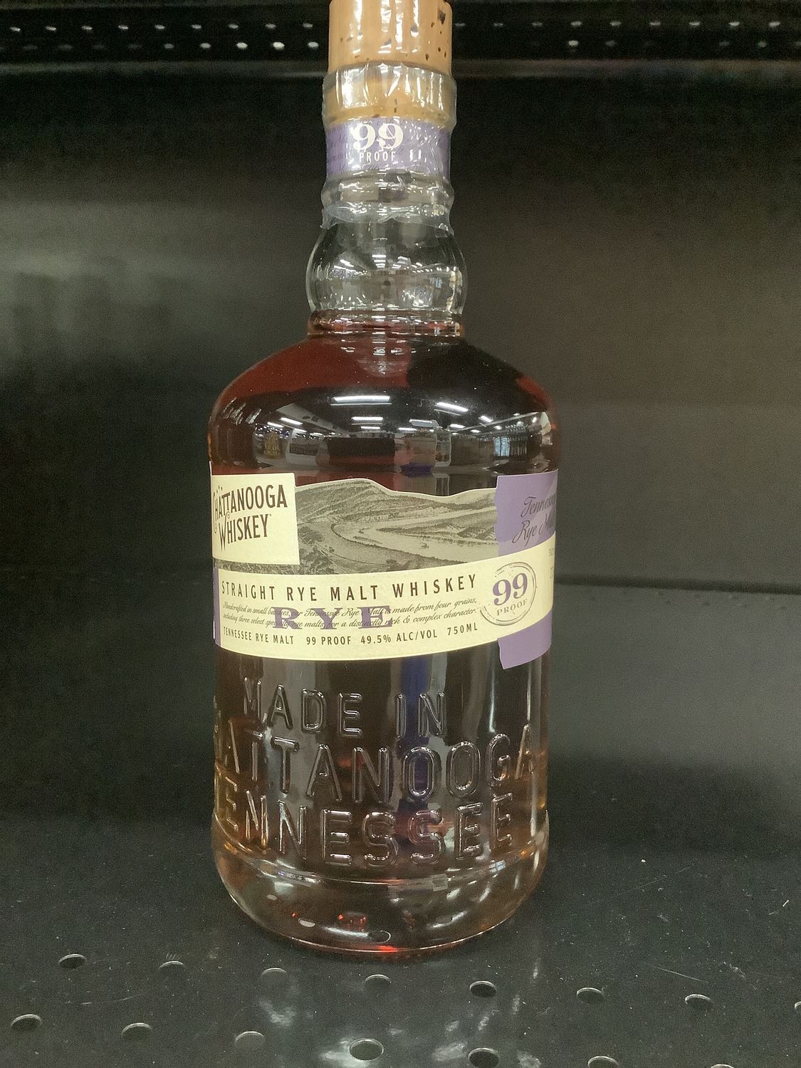 CHATTANOOGA RYE WHISKEY, 750ML