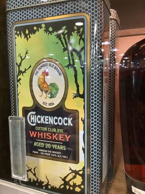 CHICKEN COCK COTTON CLUB 20 YEAR RYE WHISKEY, 750ML