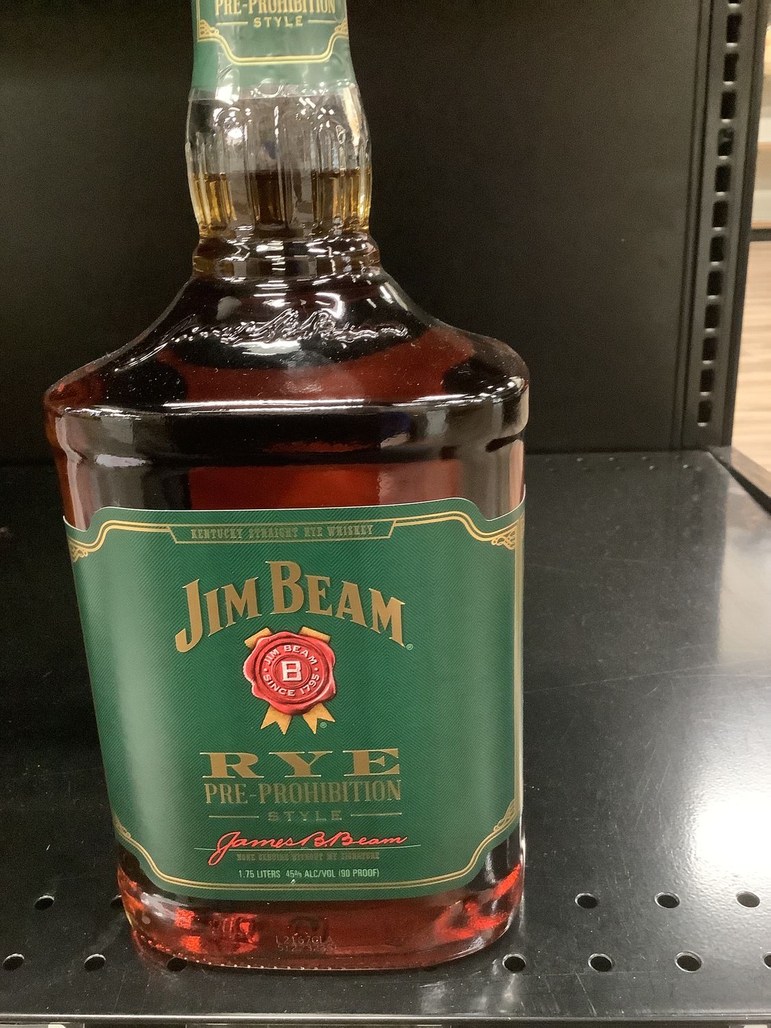 JIM BEAM RYE WHISKEY, 1.75L