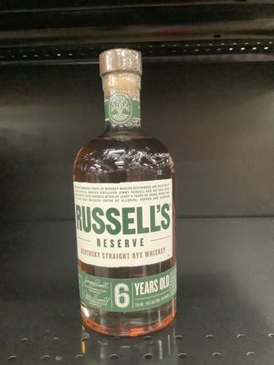 RUSSELL’S RESERVE 6 YEAR RYE WHISKEY, 750ML