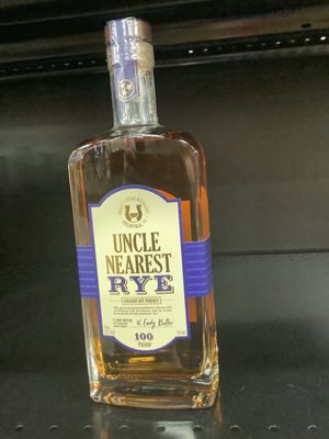 UNCLE NEAREST STRAIGHT RYE WHISKEY, 750ML
