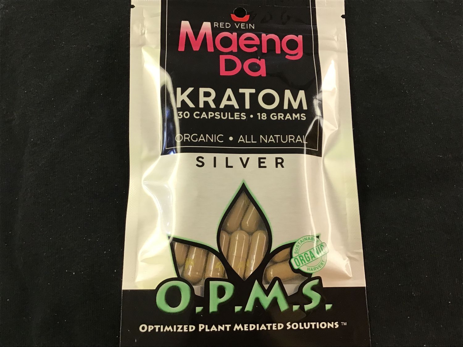 O.P.M.S.  - 30 Capsules (RED Maeng Da) - Kratom