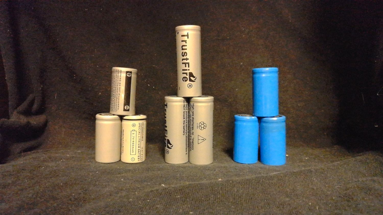 single - 18500, 1800/900mAh   gray/blue Shorty - Lithium batteries