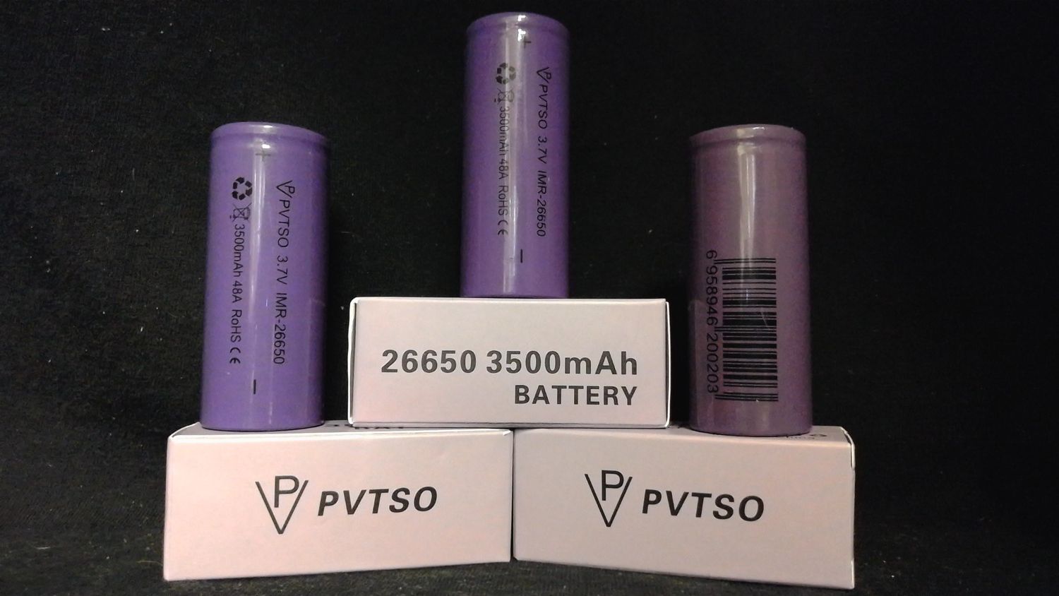 Single - PVTSO, 26650 - 3500mAh   Purple Big - Lithium batteries