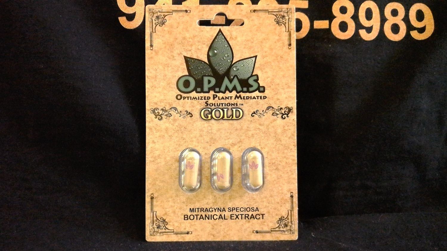 O.P.M.S.  - 3 Capsules (Gold) - Kratom
