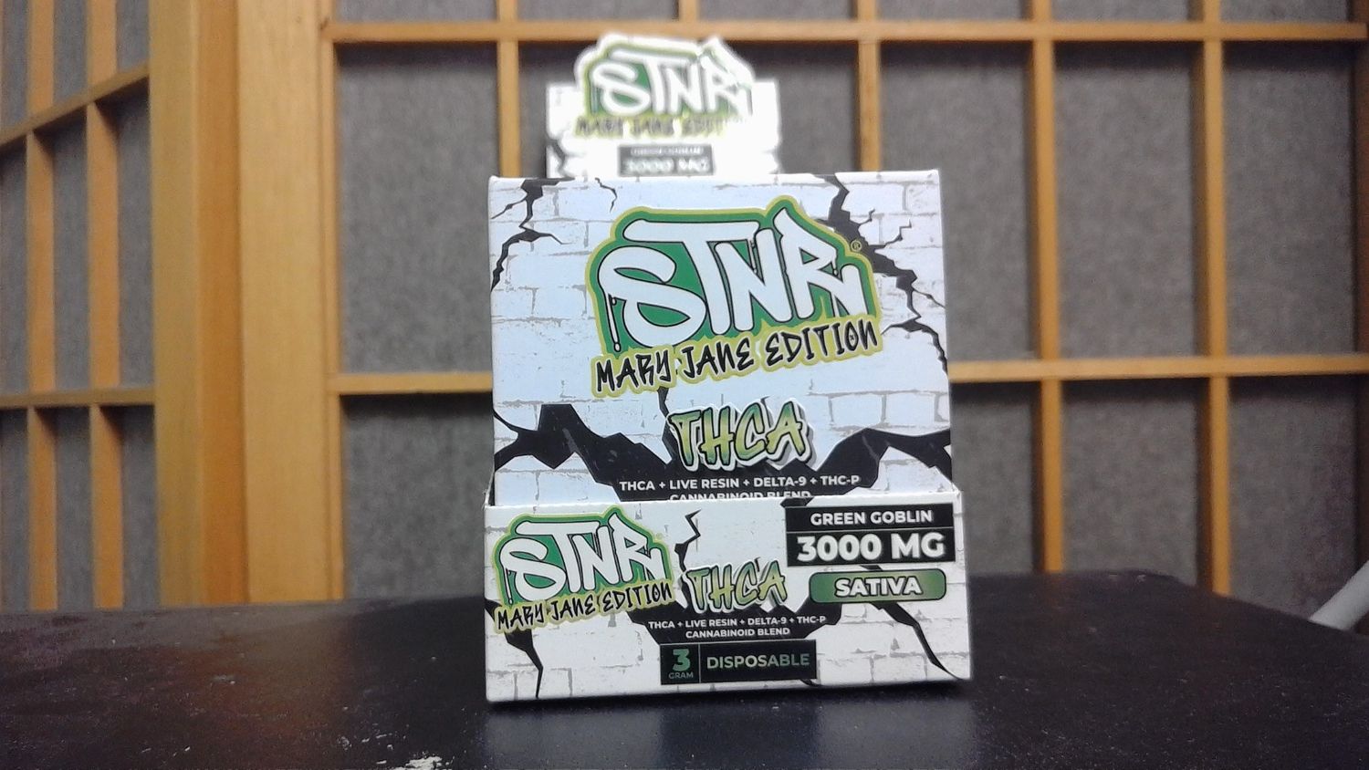 STNR - Green Goblin - THCA + Live Resin 3g Disposable - Sativa