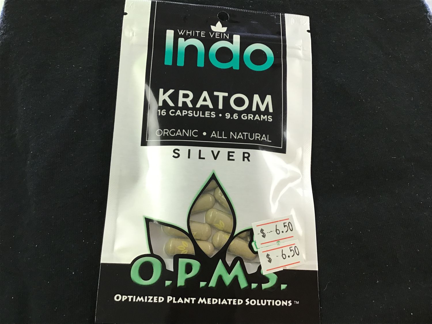 O.P.M.S.  - 16 Capsules (WHITE Indo) - Kratom