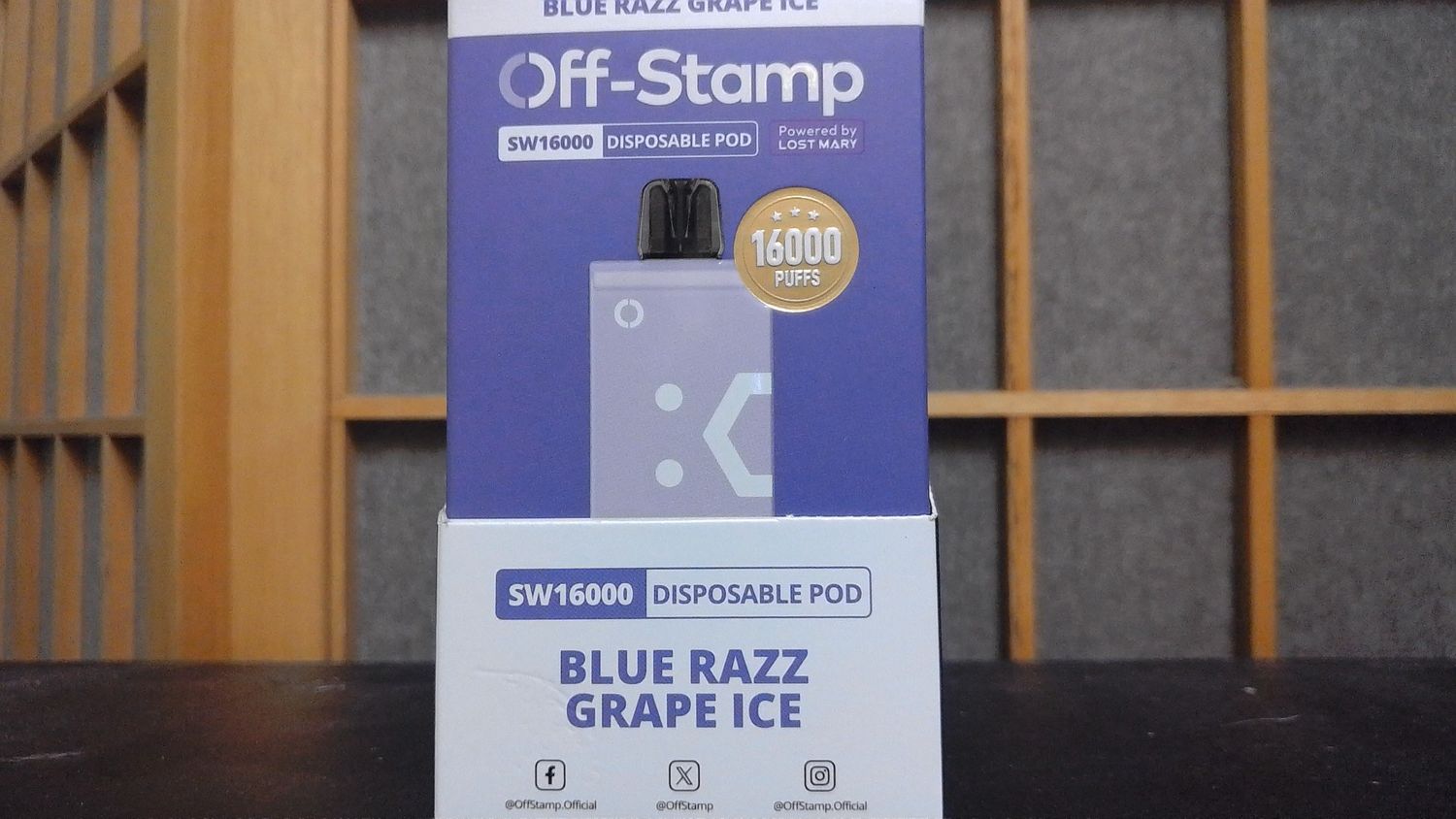 Off-Stamp Pod  16k - Blue Grape Razz Ice