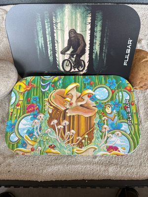 Rolling Tray Metal with magnetic Lid 11"x7"