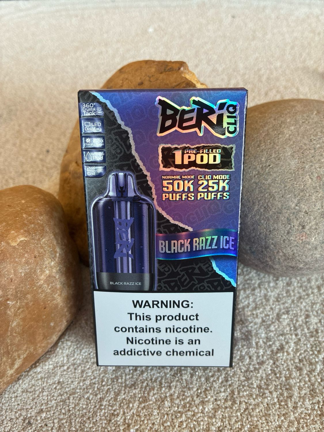 Beri Black Razz Ice Pod CLIQ 50k puffs