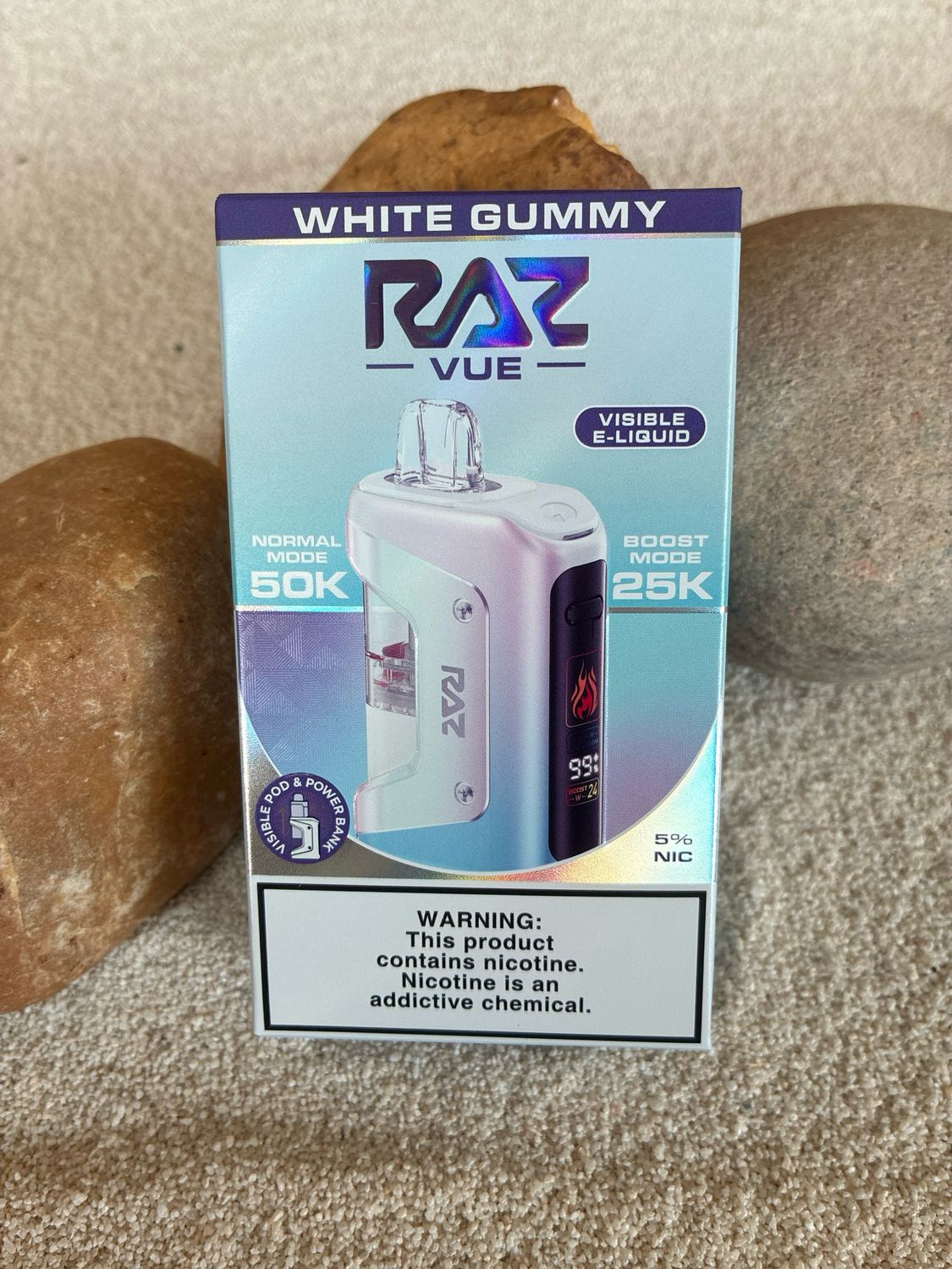 RAZ White Gummy VUE Kit 50k Puff