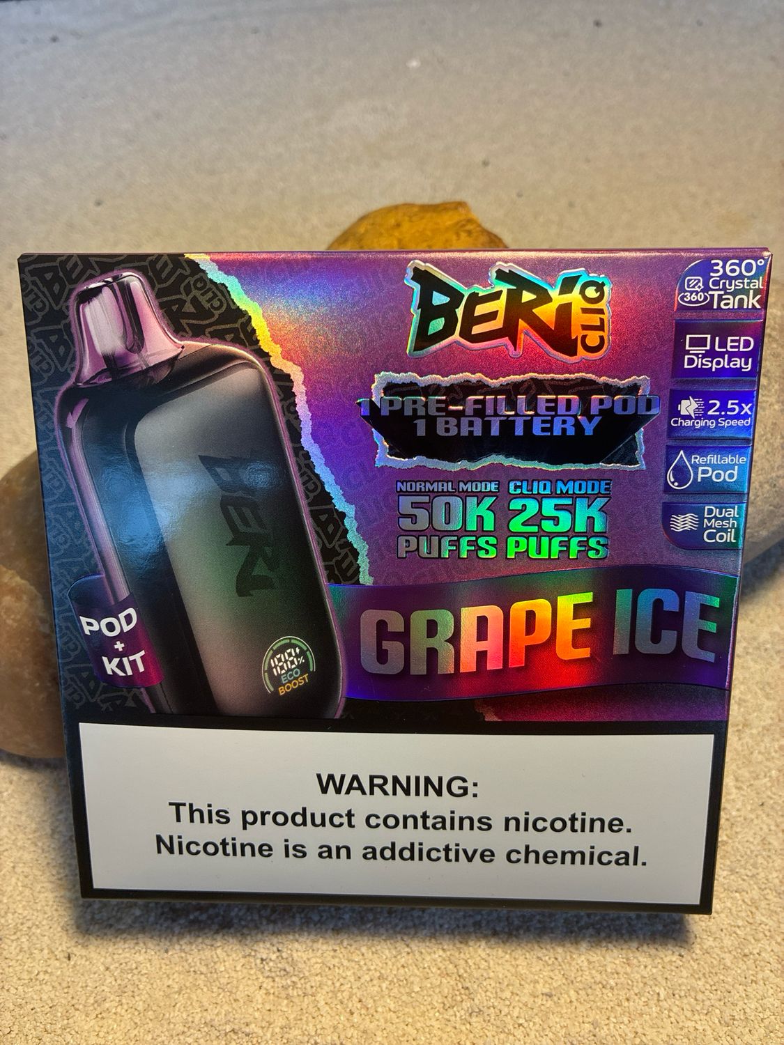 Beri Grape Ice CLIQ Kit 50k Puffs
