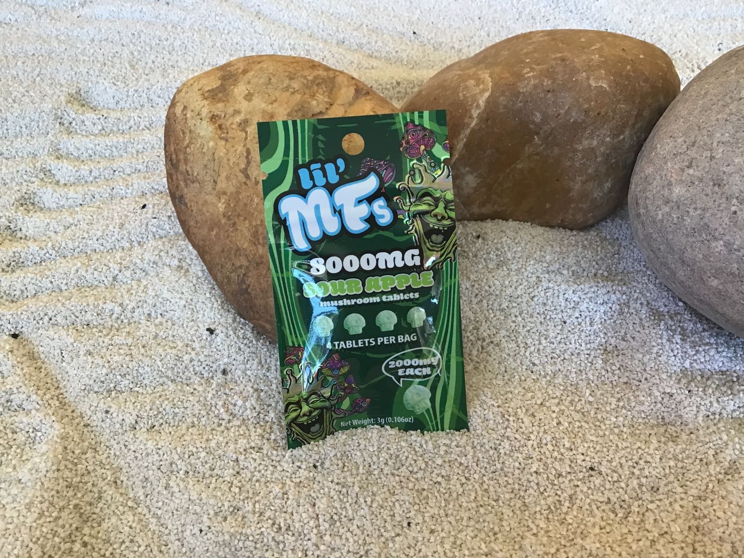 Lil' MFs Sour Apple 4 Pack Mushrooms Tabs