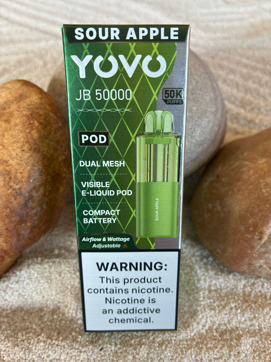 YOVO Sour Apple JB 50k Puff Pod