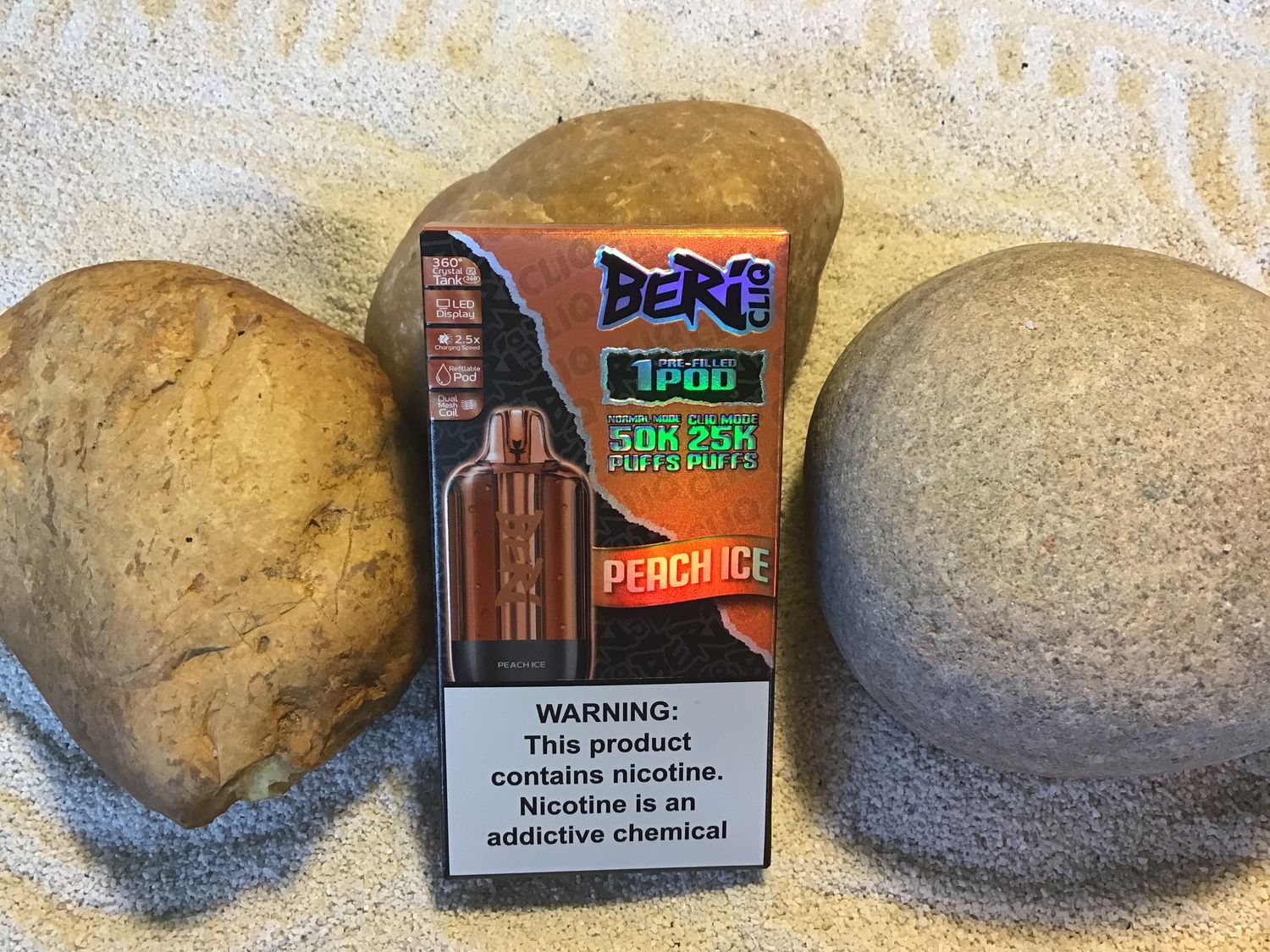 Beri Peach Ice CLIQ Pod 50k Puffs