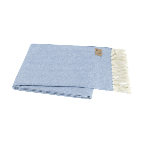 Herringbone Throw- Blue Denim