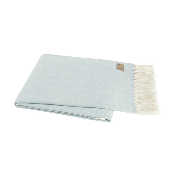 Herringbone Throw- Glacier Blue