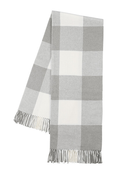 Buffalo Check Throw- Light Gray