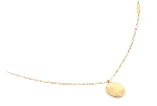 Necklace- Single Hammered Disc