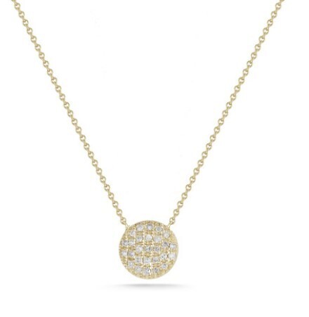 Necklace- Lauren Joy Medium Necklace 14K Yellow .12cw diamonds
