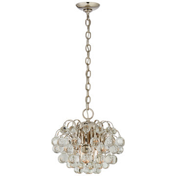 ARN 5122PN-CG Bellvale Small Chandelier in Polished Nickel with Crystal