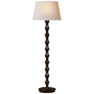 S 111BB-NP Bamboo Floor Lamp in Bamboo with Natural Paper Shade