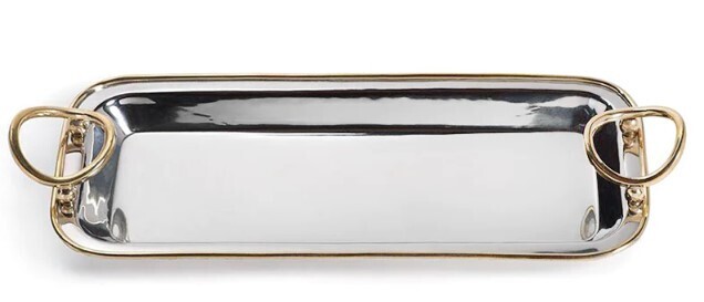 Polished Nickel and Gold Precious Tray