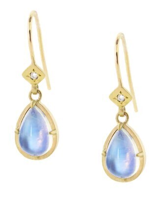 Earrings- Moonstone Teardrop