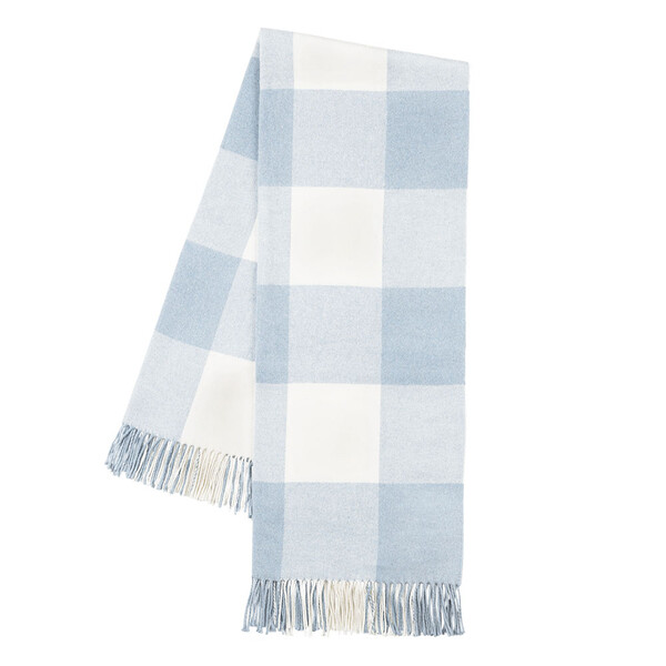 Buffalo Check Throw- Baby Blue
