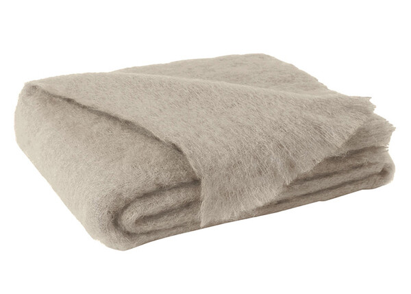 New Zealand Mohair Throw-Flax