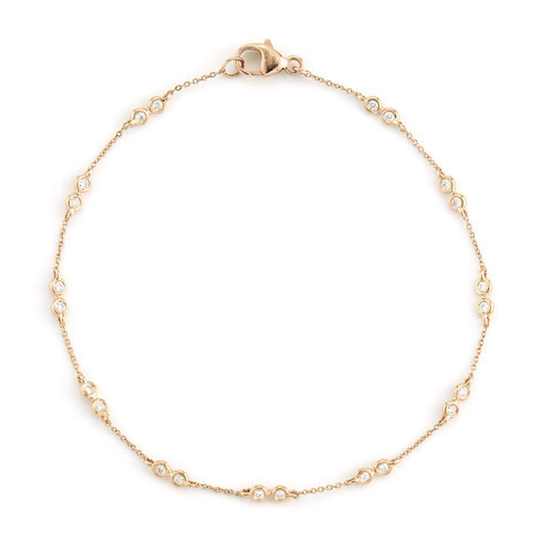 Bracelet- Lulu Jack Double Bezel 14k YG .20ct diamonds