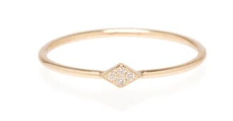 Ring- 14k Gold Single Itty bitty Diamond Stack- Pave Diamond (.02CTW)