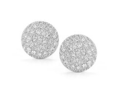 Earrings- Lauren Joy Medium Stud White Gold 0.25 ct diamond