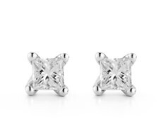 Earrings- DC Millie Ryan Princess Cut Stud WG
