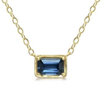 Leone Necklace Blue Sapphire .65ct
