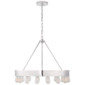 RL 5131PN Roark 30&quot; Modular Ring Chandelier in Polished Nickel