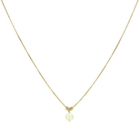 Necklace- Luna Delicate Opal 18k