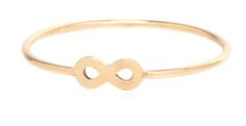 Ring- 14k single itty bitty infinity stack ring