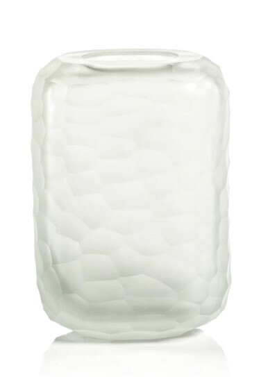 Hammered Frosted Glass Vase 7.5&quot;..