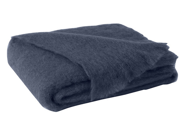 New Zealand Mohair Throw-Indigo