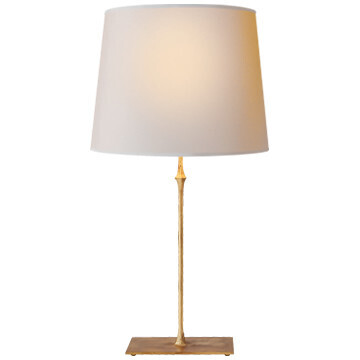 S 3401GI-NP Dauphine Lamp in Gilded Iron with Natural Paper Shade