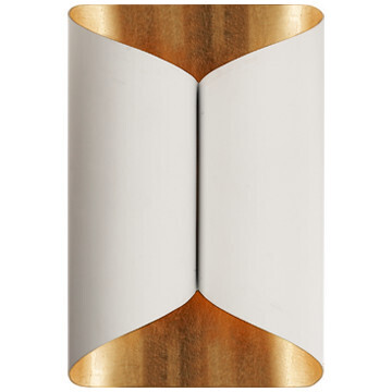 ARN 2036PW Selfoss Sconce in Plaster White with Brass Interior