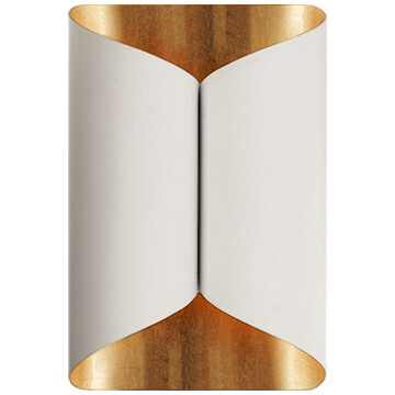 ARN 2036PW Selfoss Sconce in Plaster White with Brass Interior