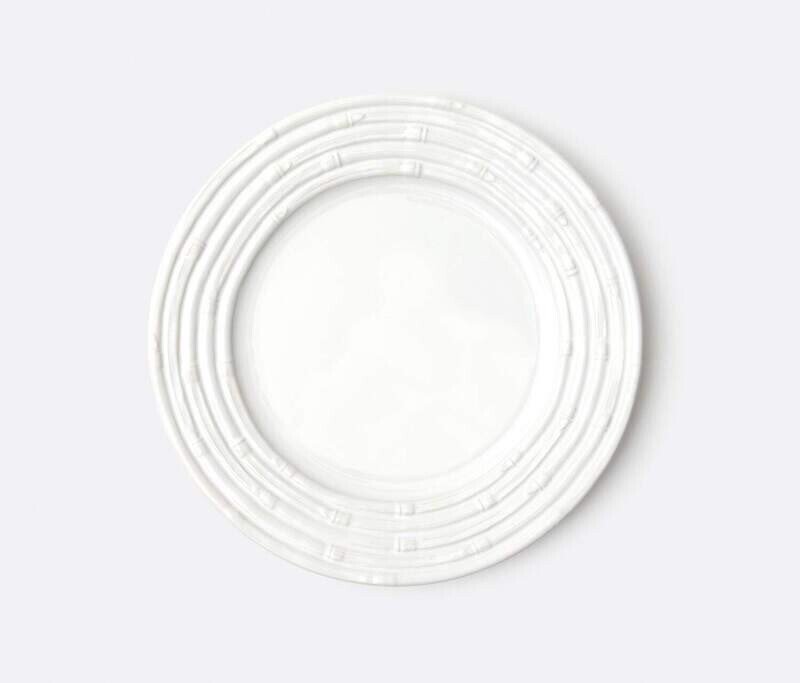 Gia White Bamboo Dinner Plate